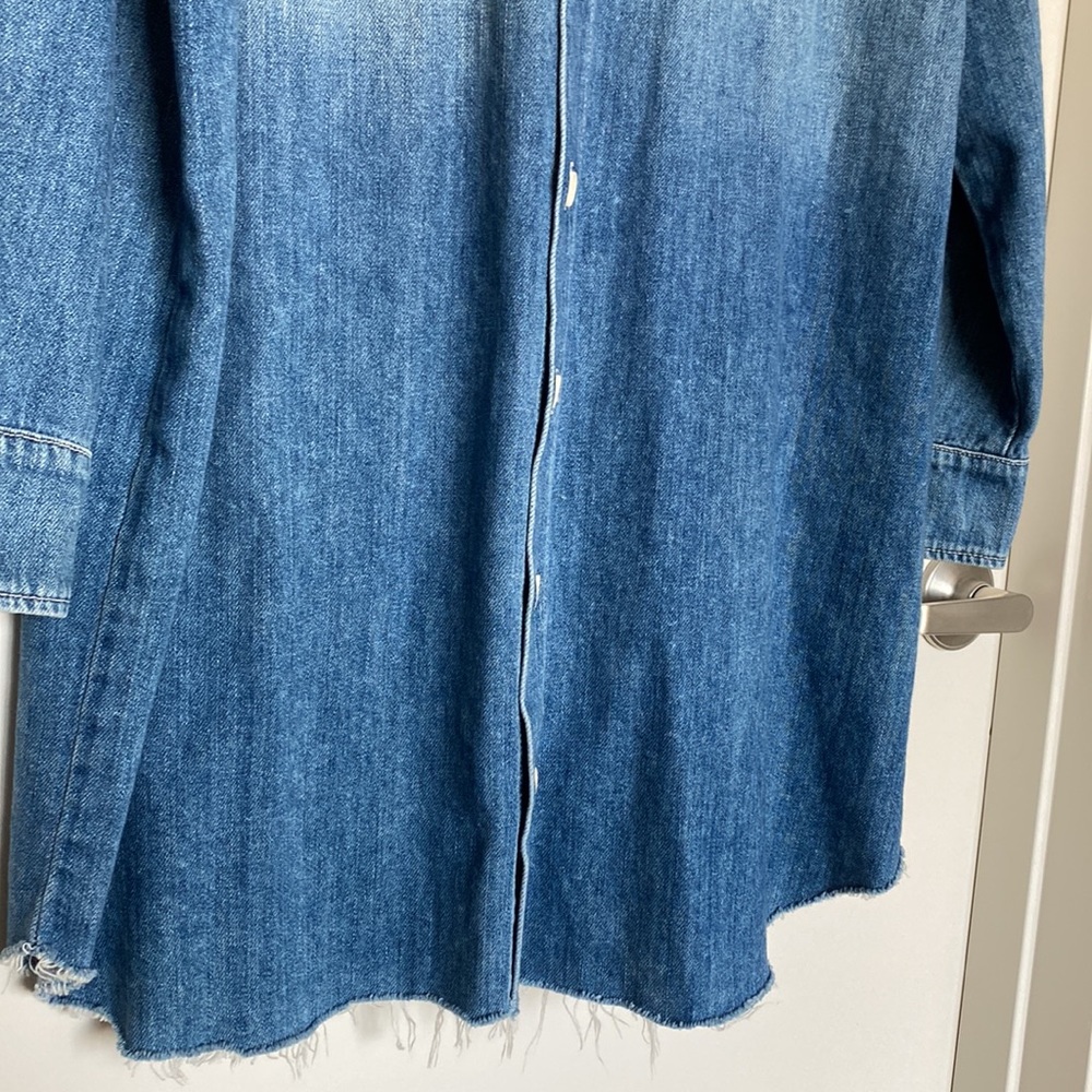 Reformation (New) Denim Shirt Dress View 3